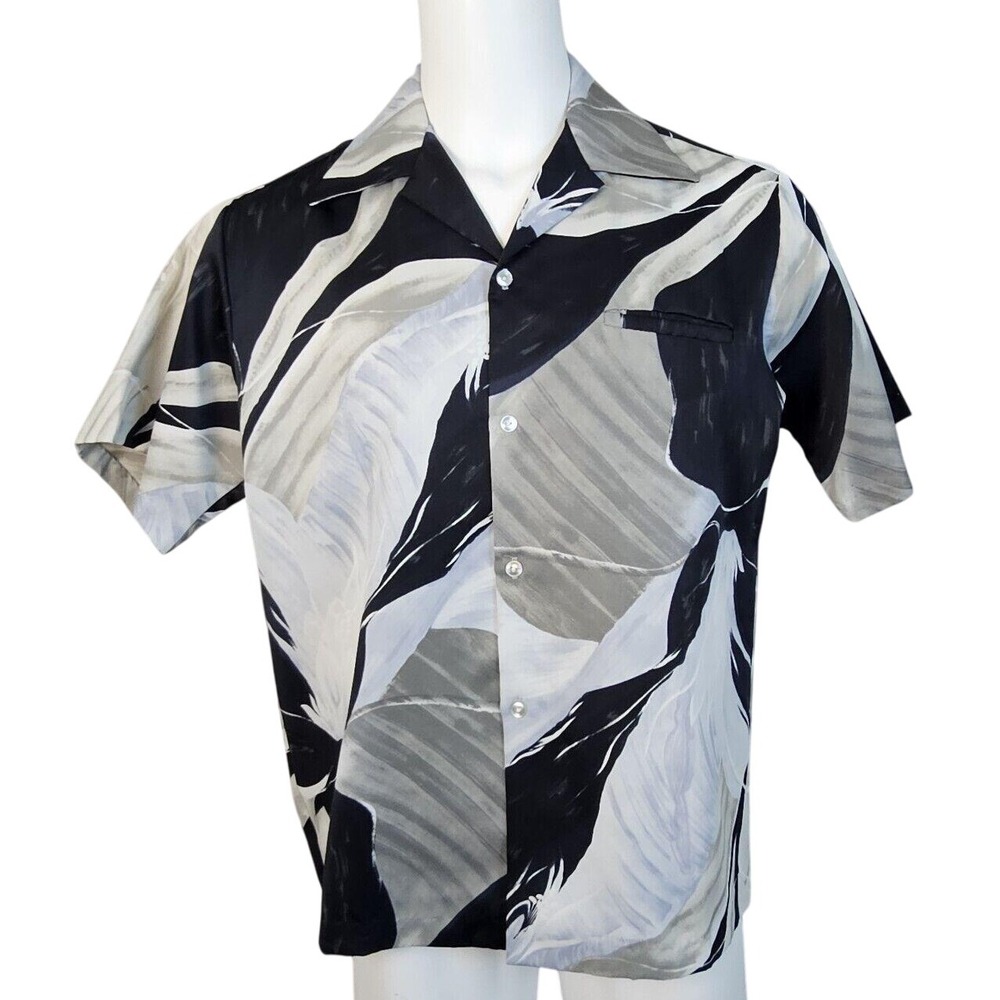 Vintage 70s McInerny X Tropicana Mens XL Hawaiian Aloha Shirt Satiny‎ Polyester